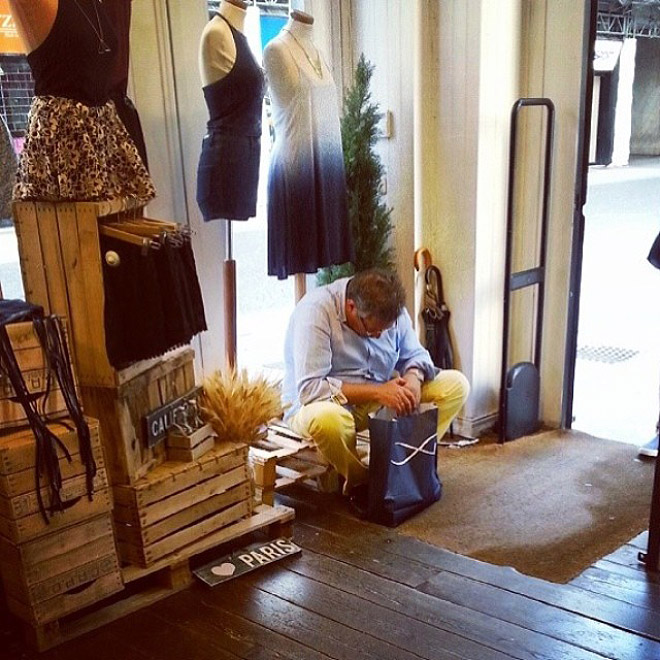 men shopping